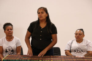 Susana Rodrigues da Silva, Andreia Lopes Mello e Ana Cristina da Silva Gomes, lideranças da Sol Nascente.