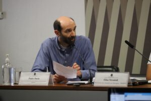 O assessor para a Comissão Especial para Ecologia Integral e Mineração da CNBB, padre Dário Bossi, representou a instituição no debate | Fotos: Arquivo Pessoal